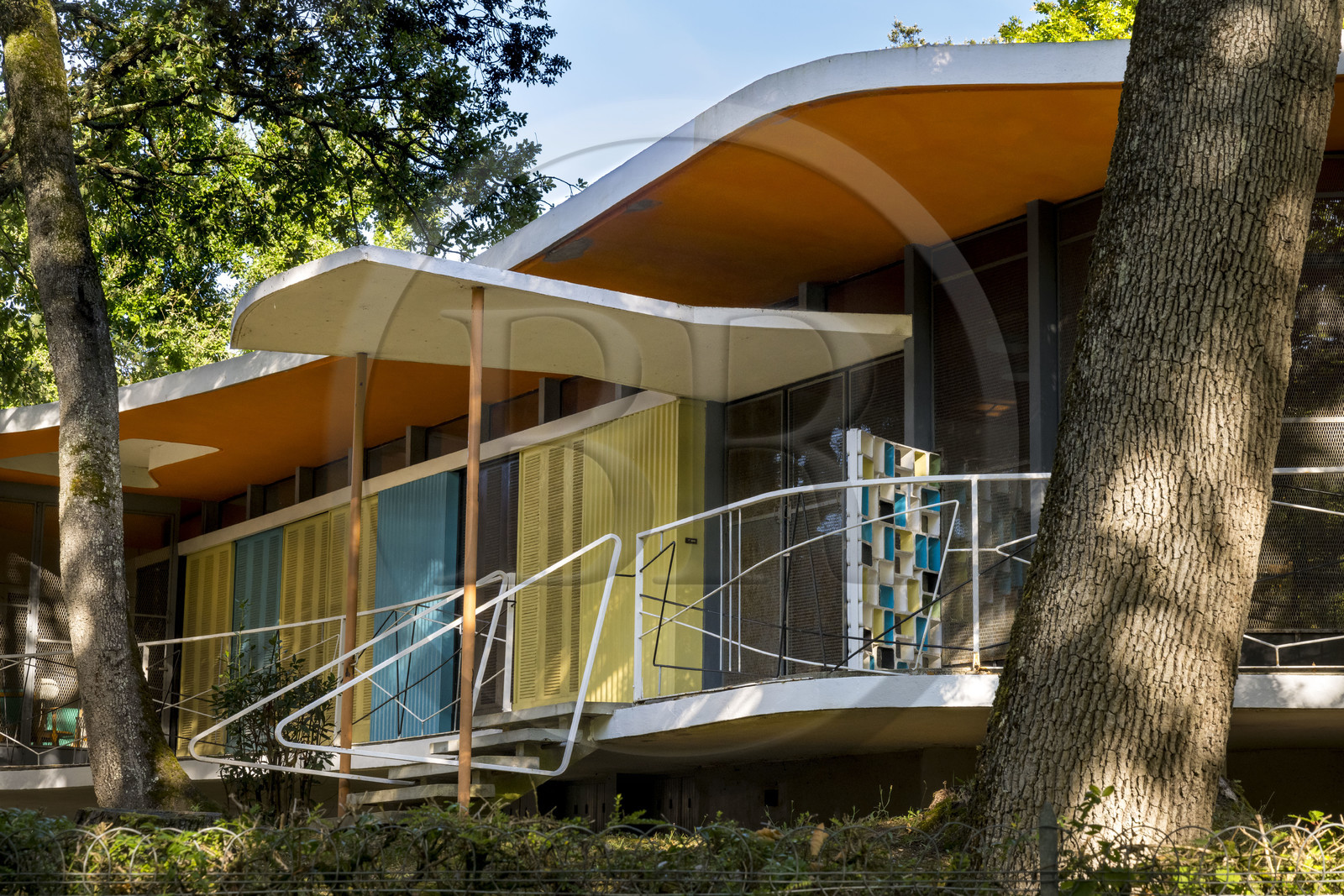 France, Charente-Maritime (17), Royan, villa du quartier résidentiel du Parc, villa Boomerang construite en 1959 par l'architecte P. Marmouget