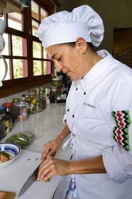 Panama, province de Chiriqui, petite ville de Volcan, restaurant Cerro Brujo Gourmet, la chef Patricia Miranda Allen