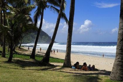 France, île de la Réunion, la côte sud, plage de Grand-Anse