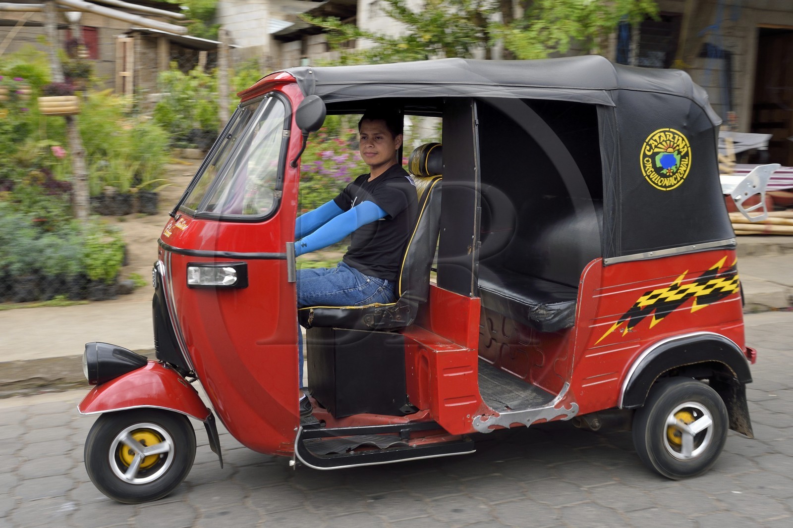 Nicaragua, Masaya, Catarina, moto-taxi appelés Caponeras