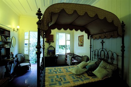 France, île de la Réunion, Cirque de Salazie, Hell-Bourg, labellisé Les Plus Beaux Villages de France, la Maison Folio est une case créole historique et typique