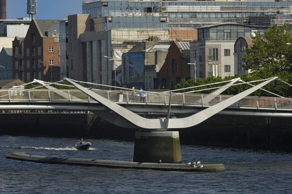 Republic of Ireland, County Dublin, Dublin, Sean O'Casey Bridge, by architects Brian O'Halloran & Associates, over River Liffey