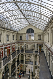 France, Loire-Atlantique (44), Nantes, quartier de Graslin, passage Pommeray, galerie marchande de 1843 conçue par les architectes Jean-Baptiste Buron et Hippolyte Durand Gasselin