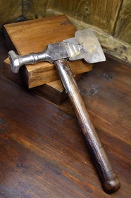 France, Aisne, Château-Thierry, Jean de La Fontaine Museum - city of Chateau-Thierry, hammer of Master of Water and Forests, office held by Jean de La Fontaine and also his father