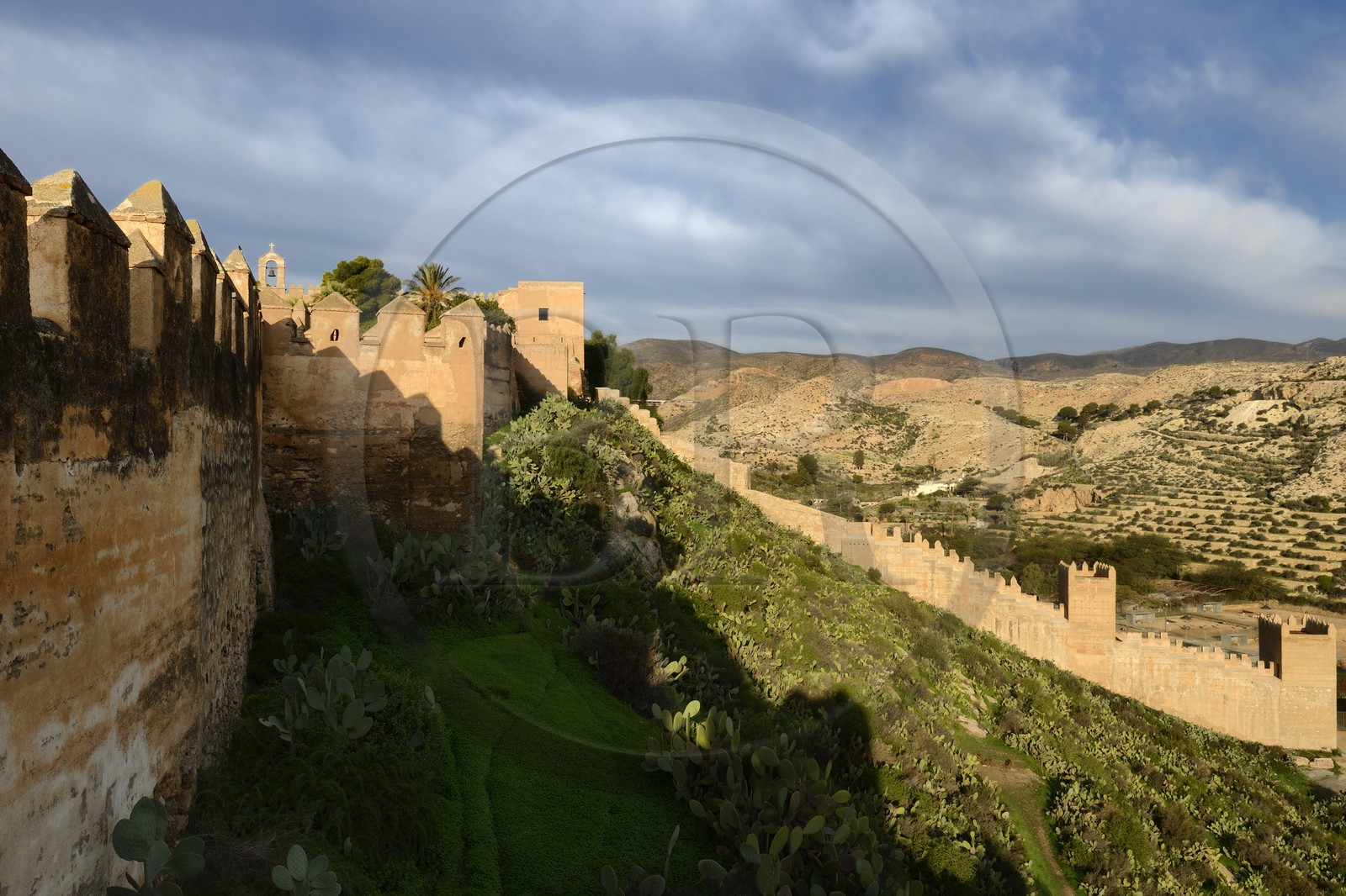 Spain, Andalusia, Almeria, the Alcazaba fortress and Jayran wall