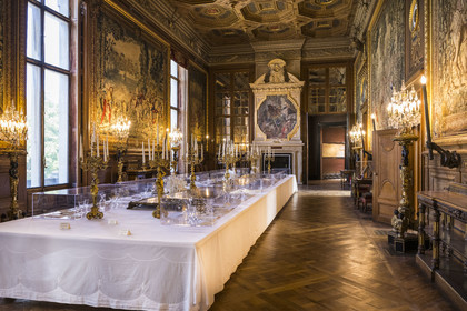 France, Oise (60), Chantilly, le chateau de Chantilly, le musée Condé, la Galerie des Cerfs
