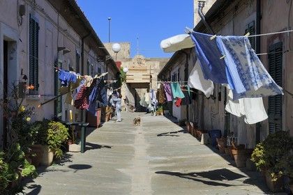 Italy, Tuscany, Elba Island, Portoferraio, former officers' quarters at the bottom of the fortress
