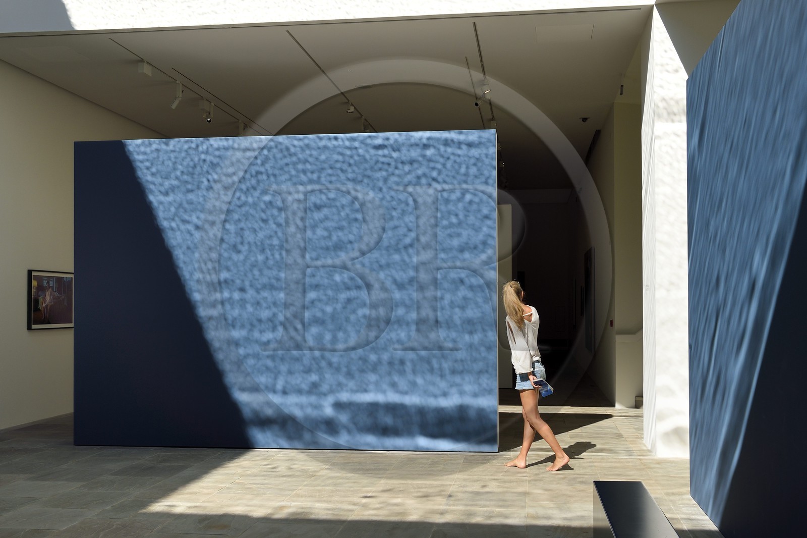 France, Var (83), Iles d'Hyères, parc national de Port Cros, Ile de Porquerolles, la Fondation Carmignac, jeux de transparence d'eau et d'ombres