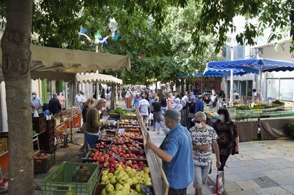France, Var (83), Toulon, le marché du Cours Lafayette