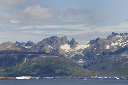 Groenland, la côte de la région méridionale vers Nanortalik