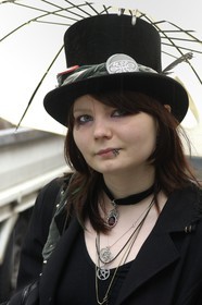 Norway, Hordaland, Bergen, gothic girl