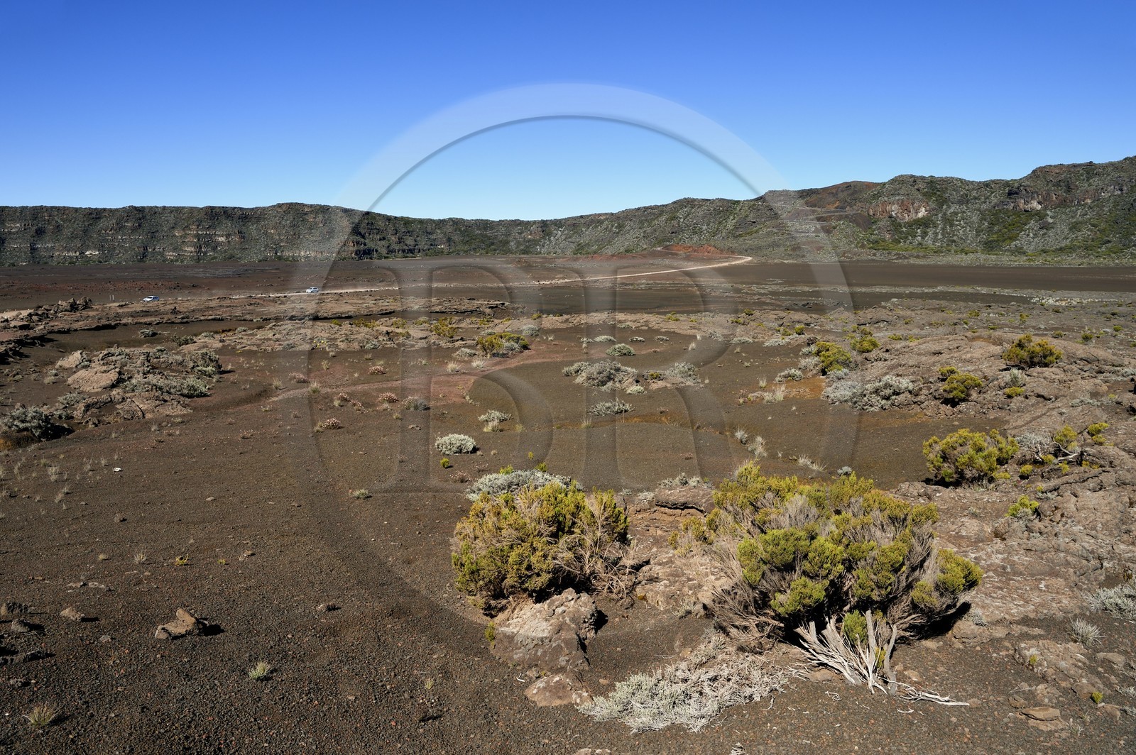 France, Ile de la Reunion, Parc National de la Réunion classé Patrimoine Mondial de l'UNESCO, volcan du Piton de la Fournaise, la Plaine des Sables