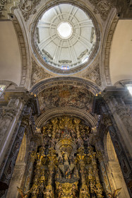 Espagne, Andalousie, Séville, quartier d'Alfalfa, église du Divin Sauveur (Iglesia del Divino Salvador), retable Majeur de style baroque et réalisé par Cayetano de Acosta entre 1770 et 1779, il représente la Transfiguration