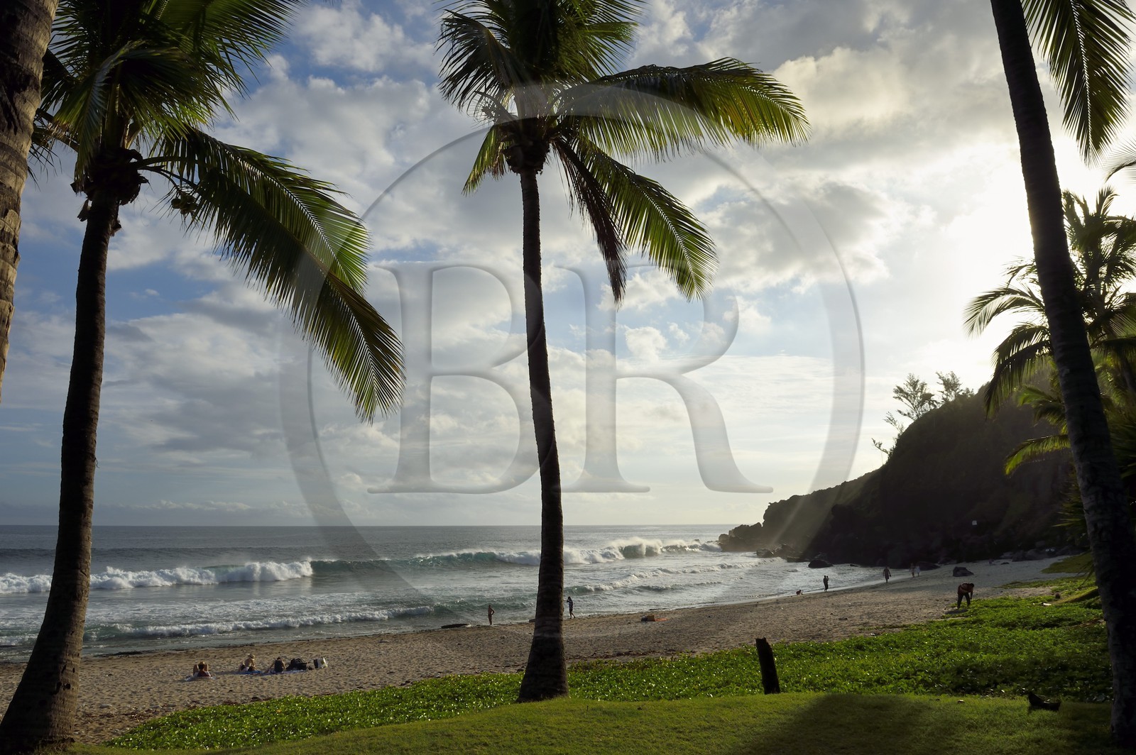 France, Ile de la Reunion, Cote Sud, plage de Grande Anse