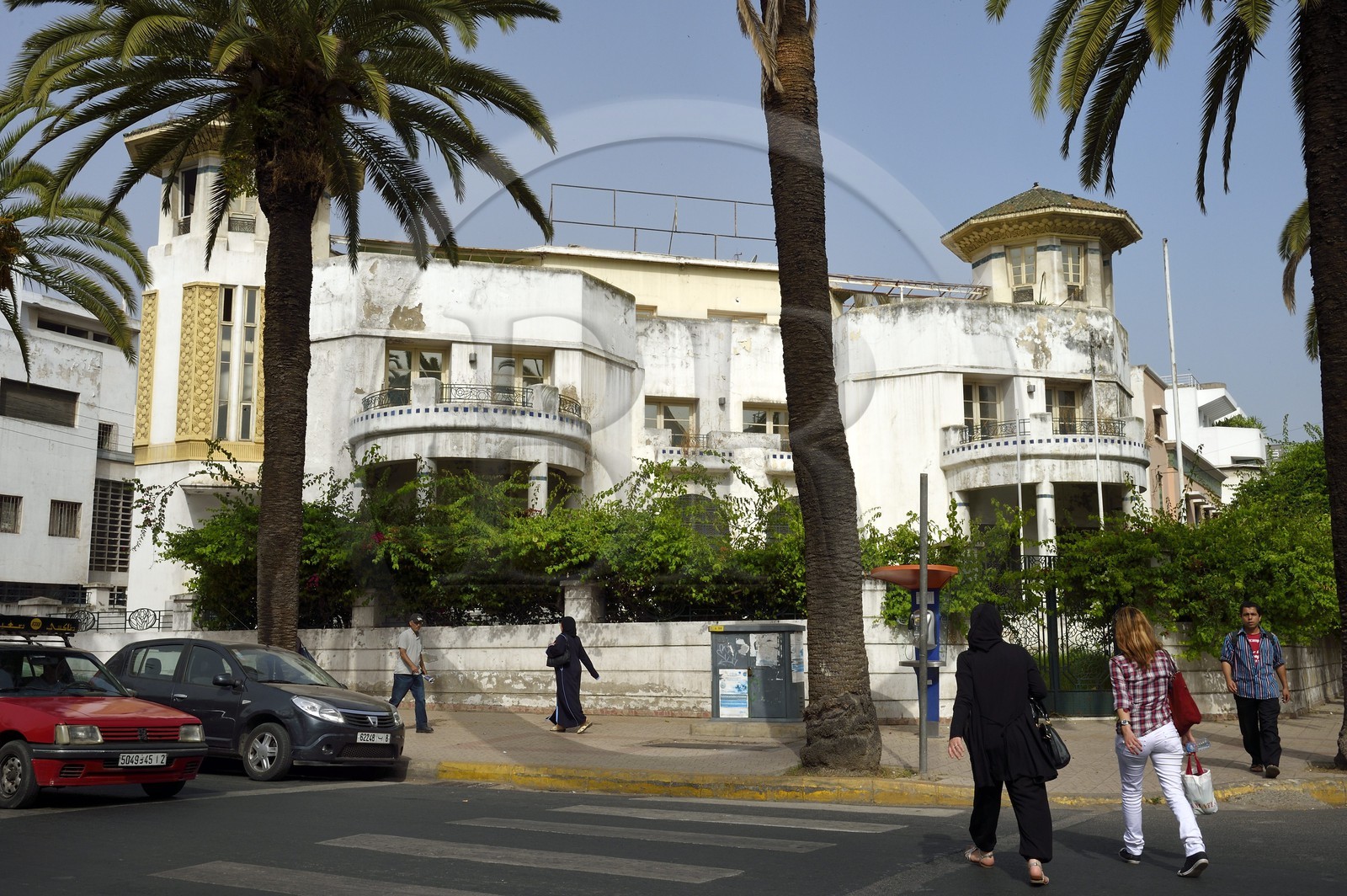 Morocco, Casablanca, villa called les Tourelles at the corner of rue d'Alger and boulevard Rachidi, architect Marius Boyer (1930)