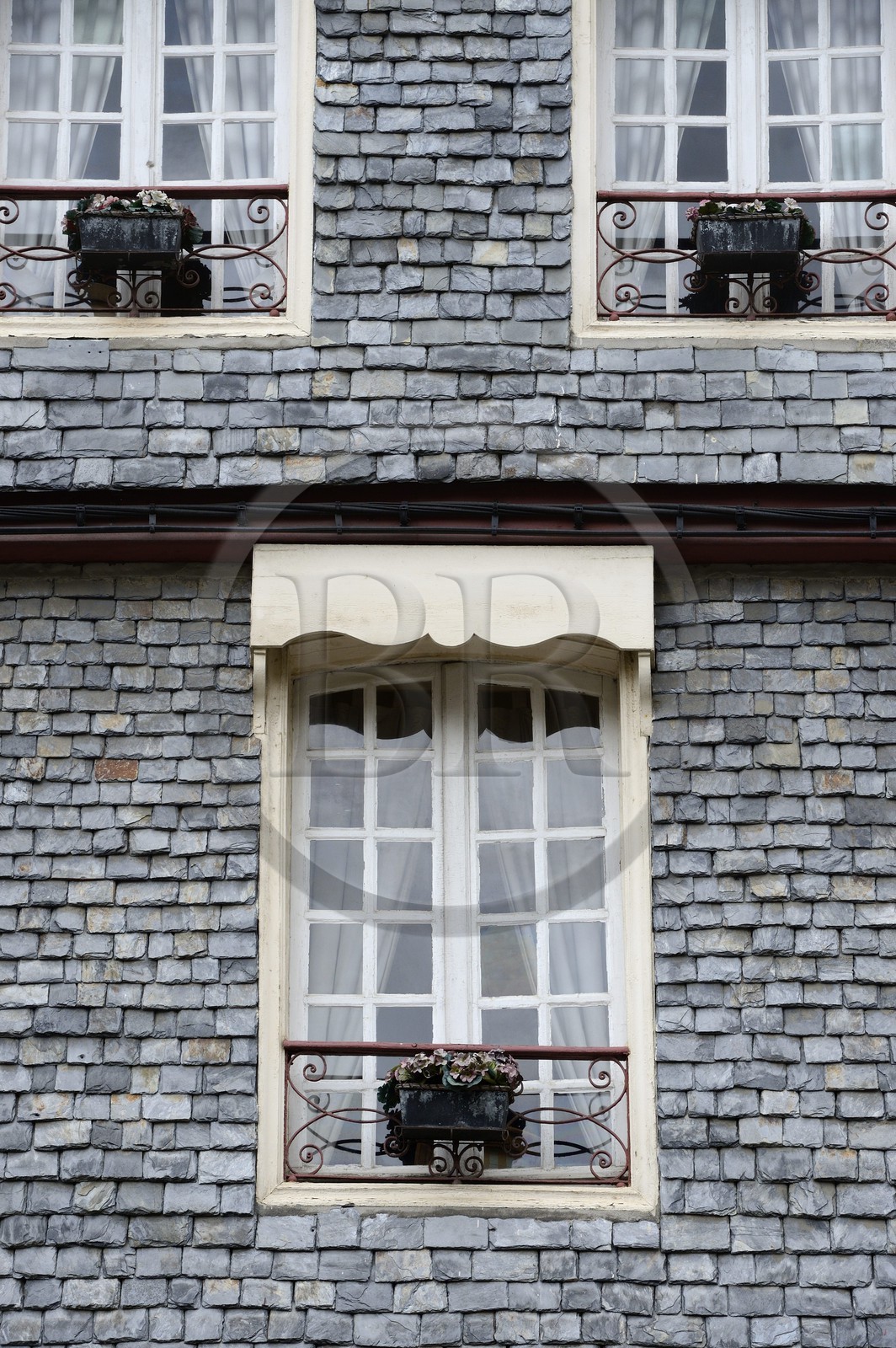 France, Finistère (29), Morlaix, maison traditionnelle sur la place des Otages