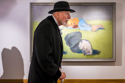 France, Paris (75), Musée Maillol, le peintre et sculpteur allemand Markus Lüpertz lors de son exposition en dialogue avec l'oeuvre d'Aristide Maillol