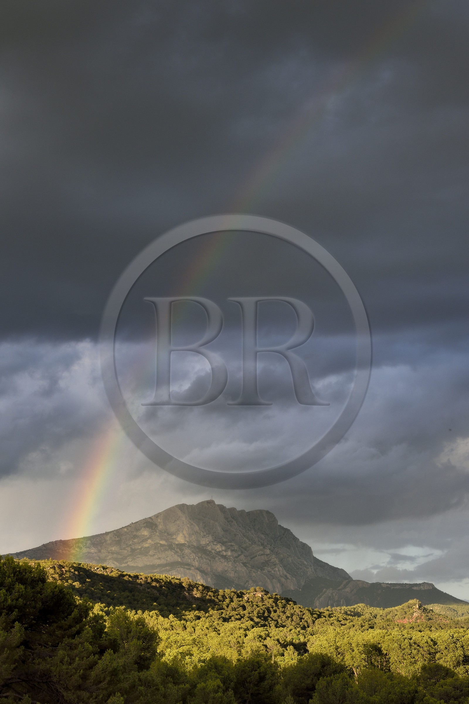 France, Bouches-du-Rhône (13), Pays d'Aix en Provence, vers le Tholonet, la Montagne Sainte Victoire, route Cézanne