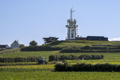 France, Finistère (29), Iles du Ponant, Ile de Batz, le sémaphore, poste de surveillance de la marine nationale française établi sur un point haut de l'ile
