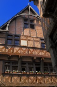 France, Indre et Loire (37), Vallée de la Loire classée Patrimoine Mondial de l'UNESCO, Chinon, la Maison Rouge rue Voltaire