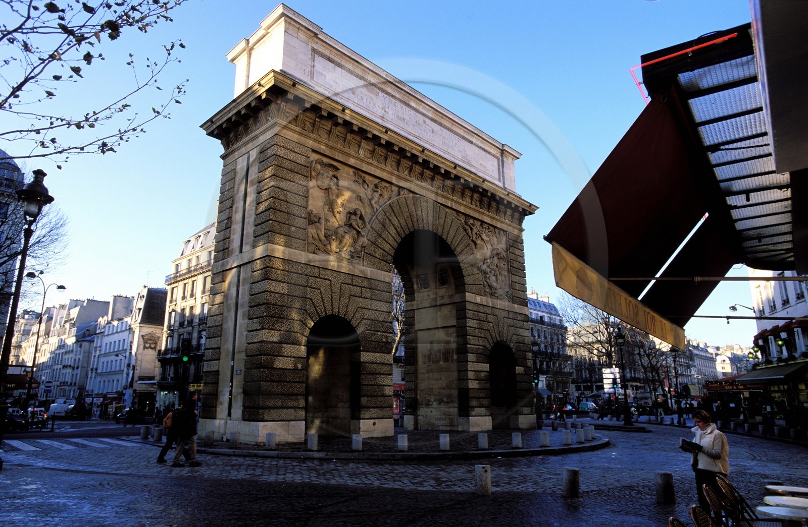 France, Paris (75), la porte Saint-Martin, sur les Grands Boulevards