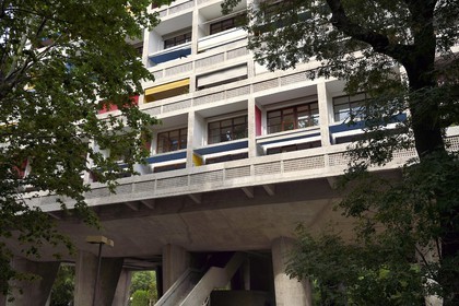 France, Bouches-du-Rhône (13), Marseille, oeuvre architecturale de Le Corbusier, classée Patrimoine Mondial de l'UNESCO, la Cité Radieuse par l'architecte Le Corbusier