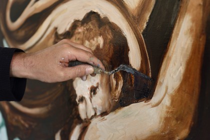 France, Val-de-Marne, Yvry-sur-Seine, Workshop of Fred Kleinberg, work for the exhibition Odyssée (Odyssey)