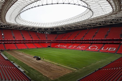 Espagne, Pays basque espagnol, Biscaye, Bilbao, le Stade San Mamés (2013) par l'architecte Norman Foster, siège de l'Athletic Bilbao (Athletic Club)