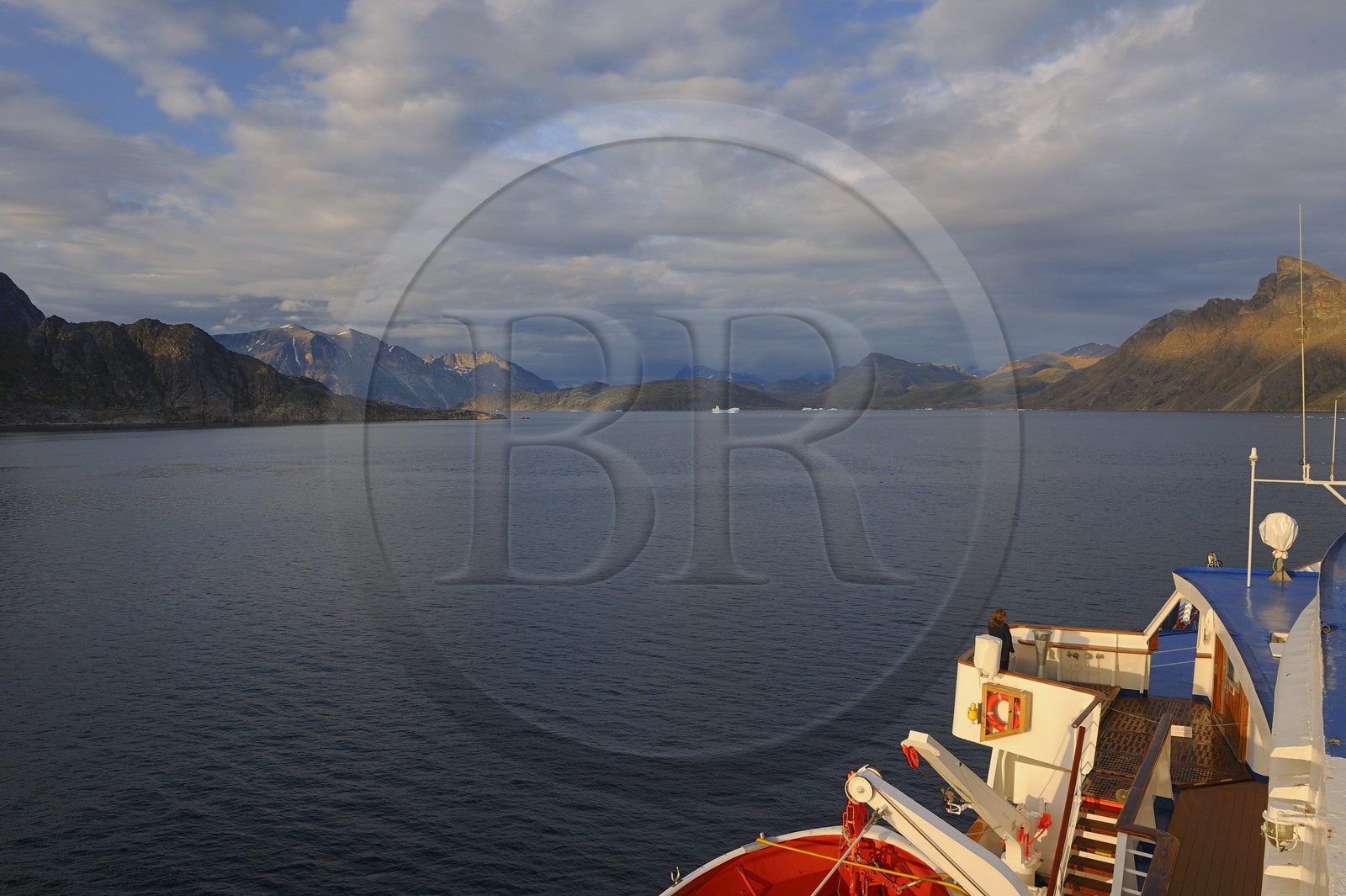 Greenland, Nanortalik Fjord, Princess Danae cruise ship