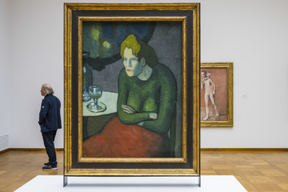 Suisse, Bâle, le Kunstmuseum Basel Hauptbau (musée d'Art) de 1936, Buveuse d'absinthe 1901 de Pablo Picasso