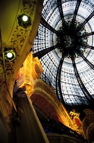 France, Paris, Galeries Lafayette departement store, under the dome