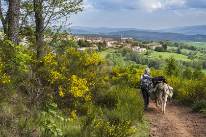 France, Haute-Loire (43), Pradelles, labellisé Les Plus Beaux Villages de France, village sur le chemin de Stevenson (GR 70)
