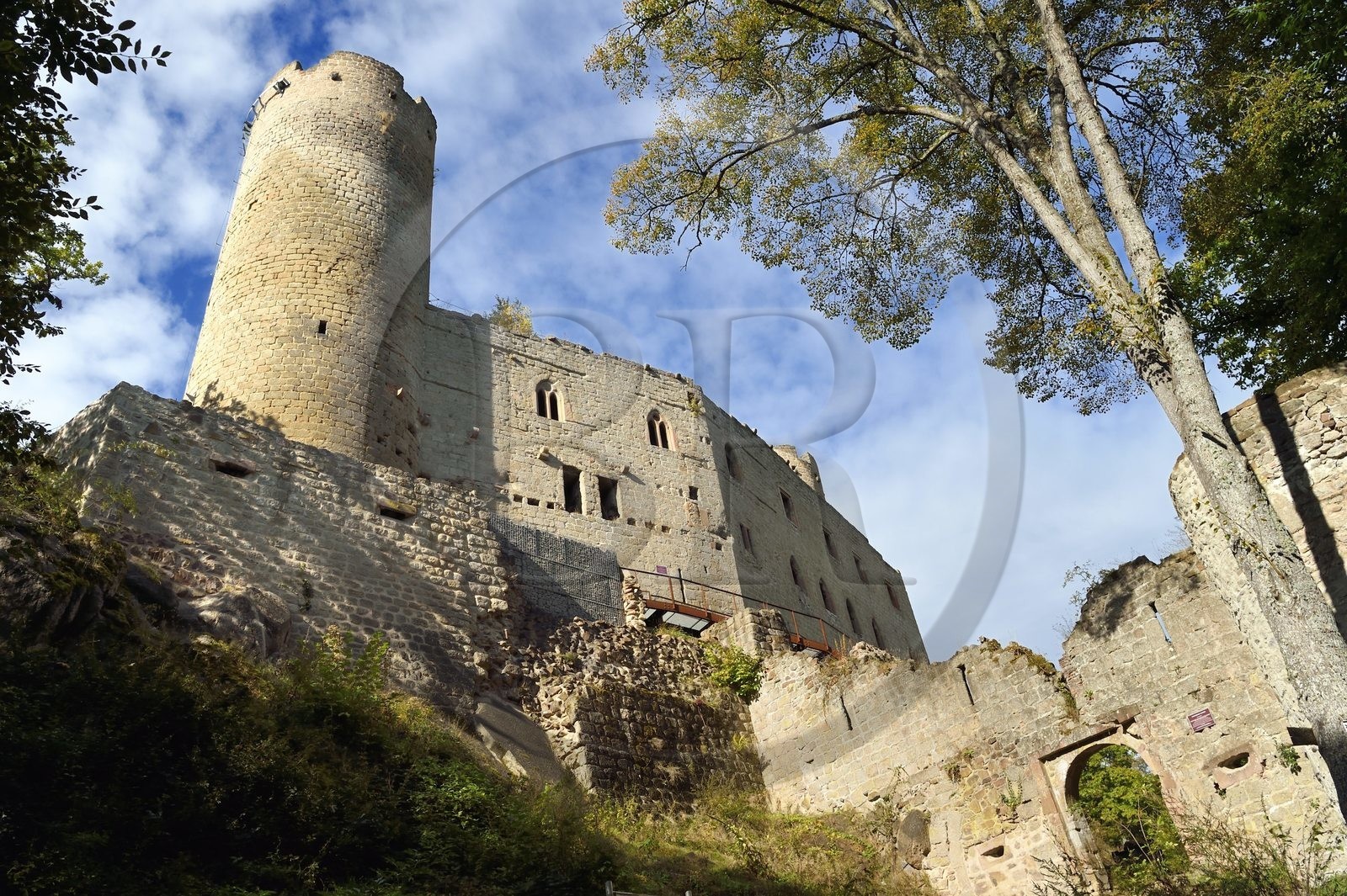 France, Bas Rhin, Alsace Wine Route, Andlau, the castle of Andlau (Haut-Andlau)