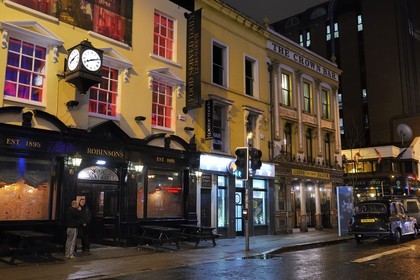 United Kingdom, Northern Ireland, Belfast, The Crown Liquor Saloon was founded in 1826 and is the unique pub to be part of the National Trust