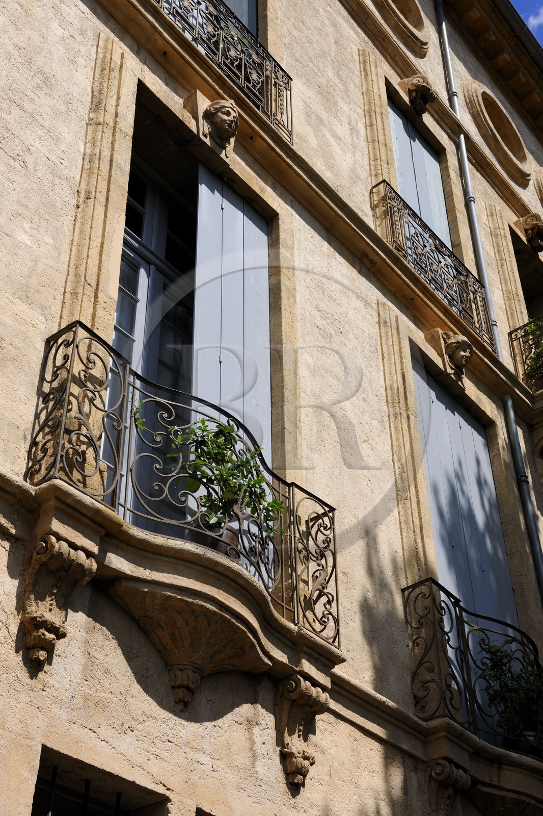 France, Hérault (34), Pézenas, Hôtel de Malibran rue Denfert-Rochereau