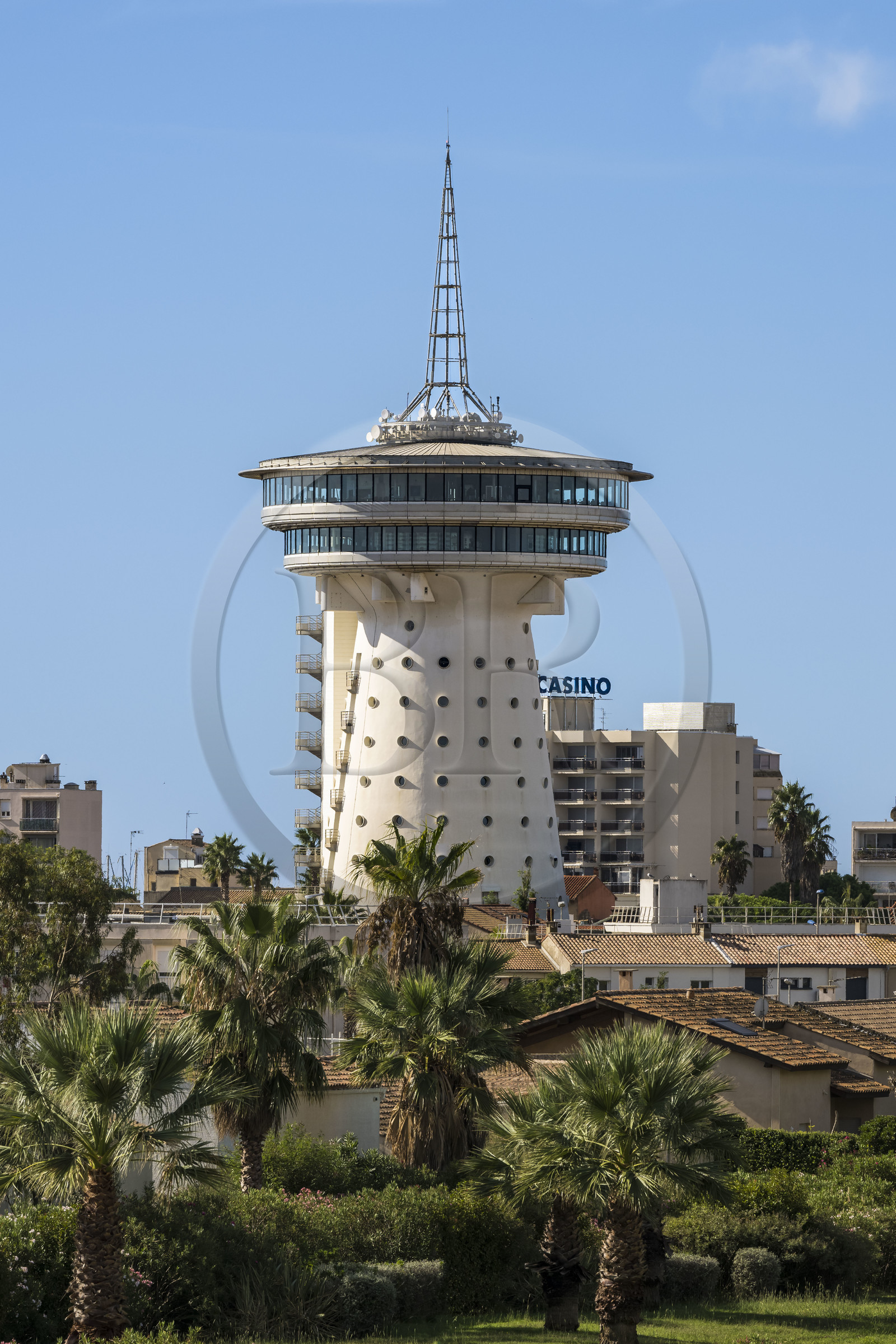 France, Hérault (34), Palavas-Les-Flots, le Phare de la Méditerranée, tour d'observation de 43 mètres issue de la transformation de l'ancien chateau d'eau