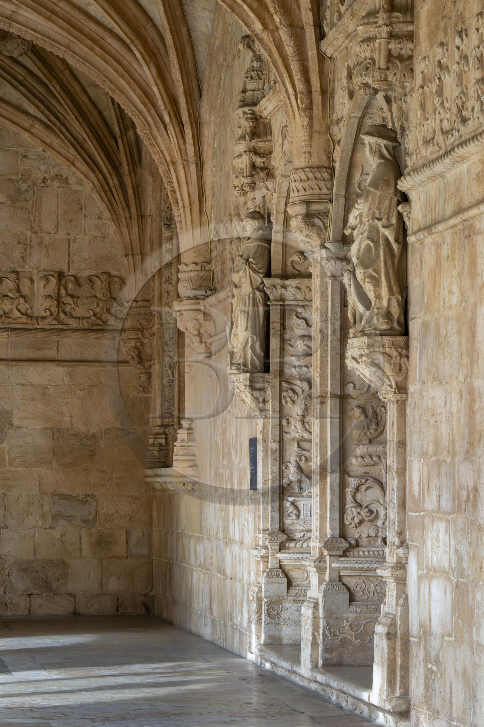 Portugal, Lisbonne, Bélem, Monastere des Hiéronymites (Mosteiro dos Jerónimos), classé Patrimoine Mondial de l'UNESCO, le cloitre