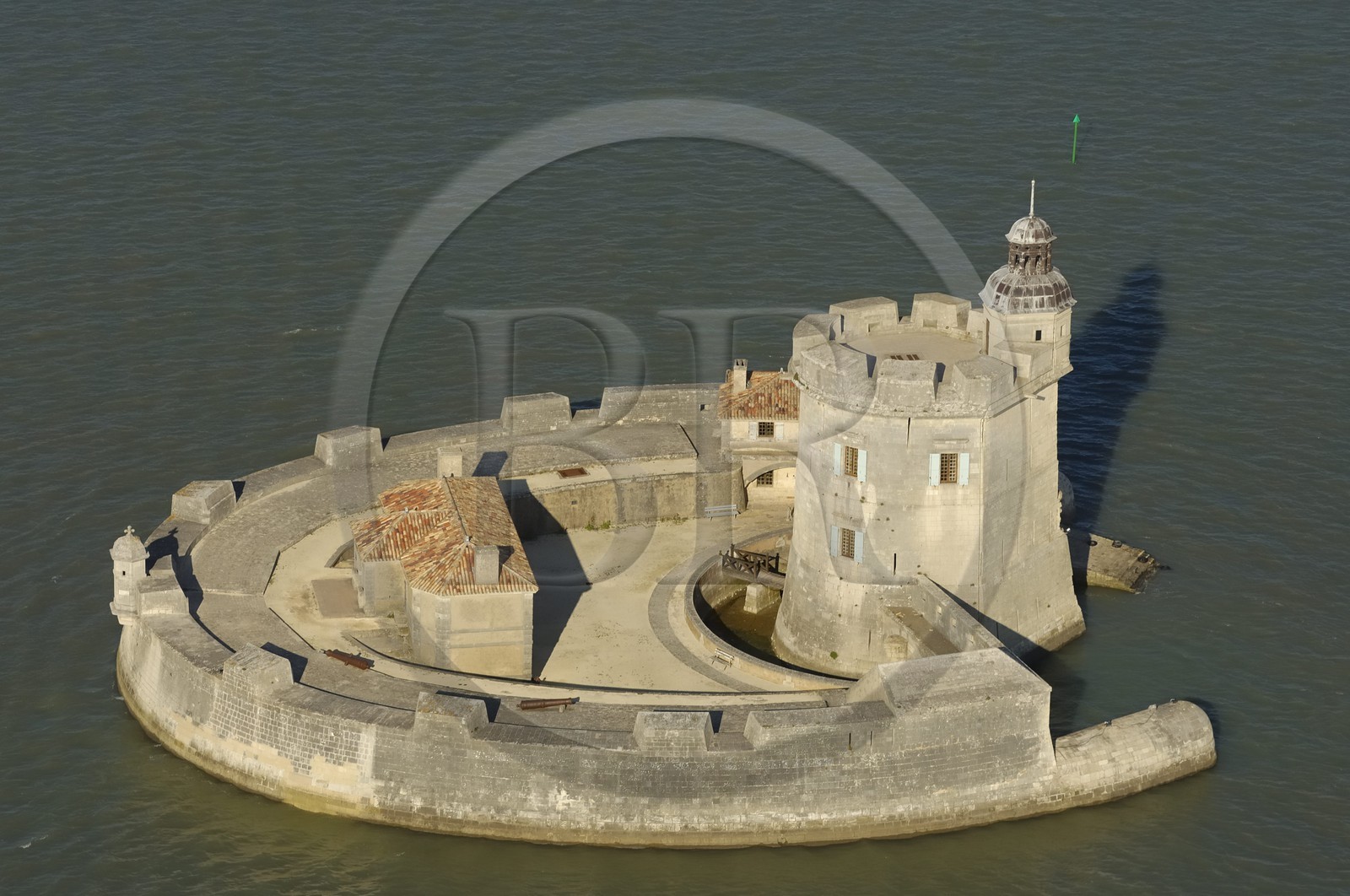 France, Charente-Maritime (17), bassin de Marennes-Oléron, Bourcefranc-le-Chapus, Fort Louvois ou Fort du Chapus (vue aérienne)