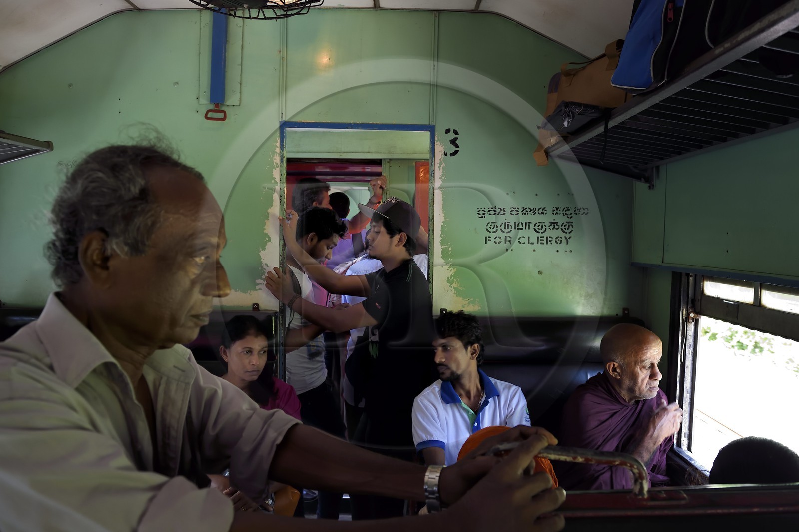 Sri Lanka, Province du Sud, train de Colombo à Galle