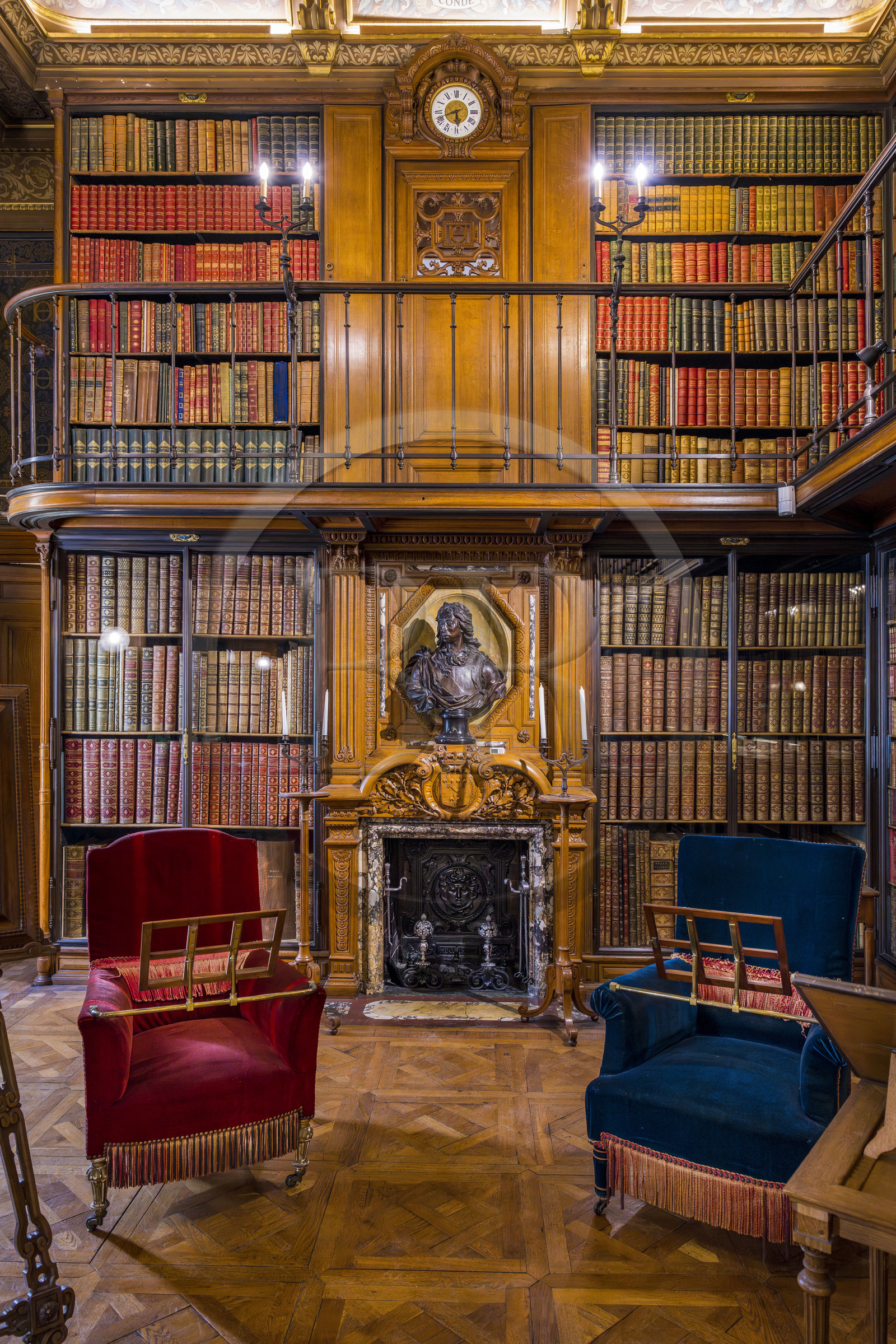 France, Oise (60), Chantilly, le chateau de Chantilly, la bibliothèque (Cabinet des Livres)
