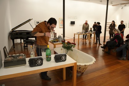 Spain, Andalusia, Granada, Centre of Art and Culture Jose Guerrero, Musica y accion happening, Water Walk (1959) from John Cage