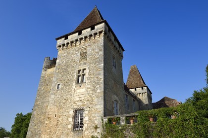 France, Dordogne (24), Périgord Vert, Saint-Jean-de-Côle, labellisé Les Plus Beaux Villages de France, Chateau de la Marthonye ou de la Marthonie