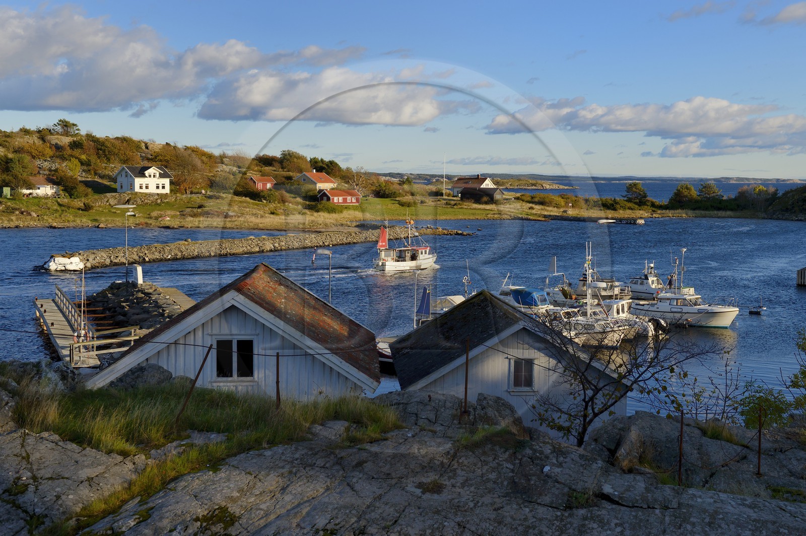 Sweden, Västra Götaland, Koster Islands, Sydkoster, fishing boat in Ekenäs port