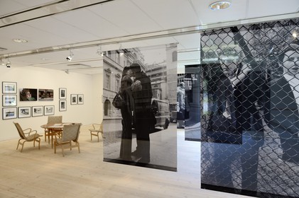 Suède, Comté de Vasterbotten, Umea, le Vasterbotten museum de Gammlia, exposition de photographies au musée d'art