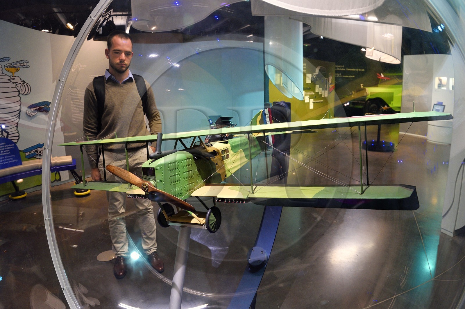 France, Puy-de-Dôme (63), Clermont-Ferrand, L'Aventure Michelin, musée retraçant toutes les activités du groupe Michelin, Bréguet 14 construit en collaboration avec Michelin pendant la première guerre mondiale