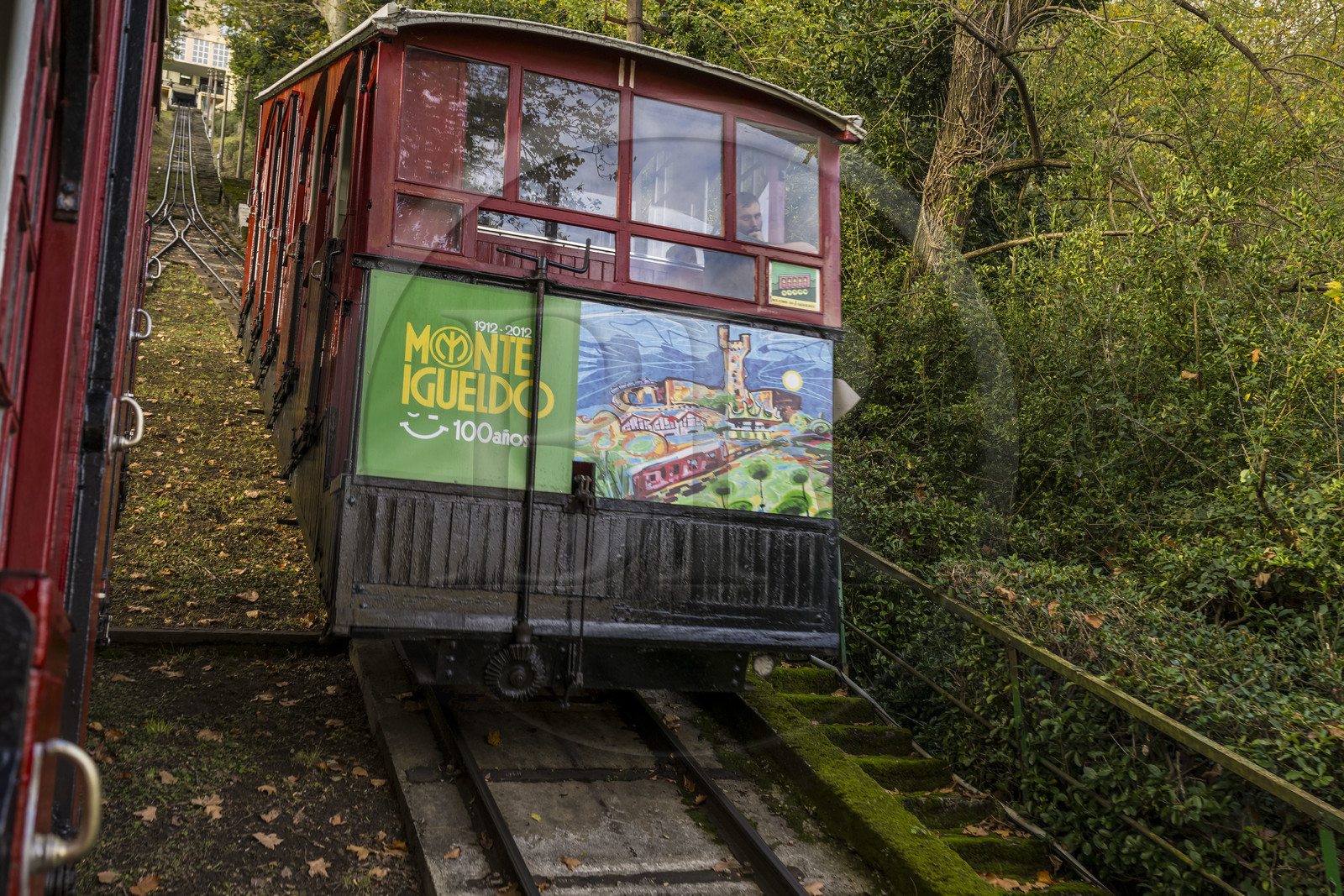Spain, province of Gipuzkoa (Gipuzkoa), San Sebastian (Donostia), Mount Igueldo funicular