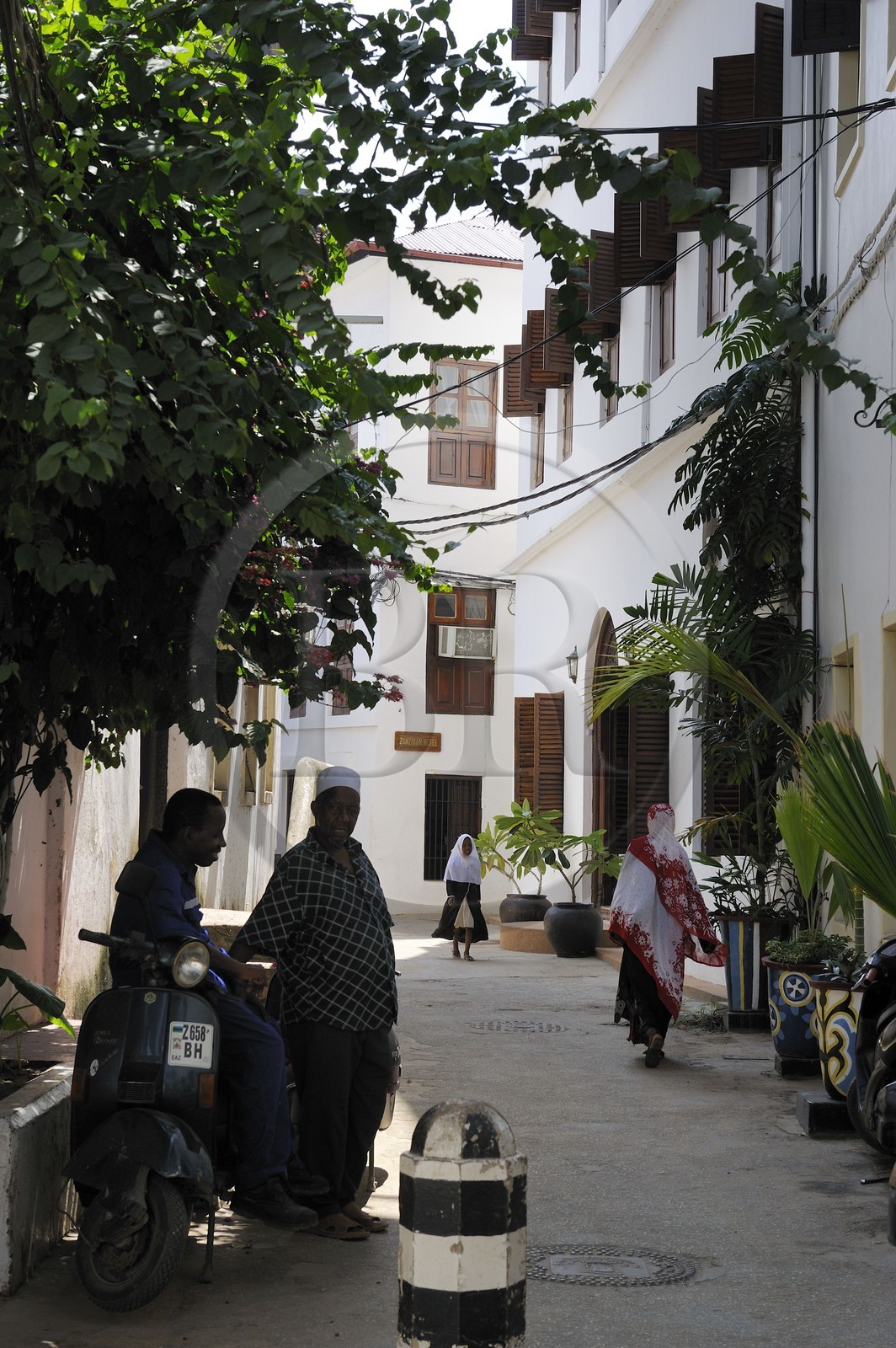 Tanzania, Zanzibar Archipelago, Unguja island (Zanzibar), Stone Town, listed as World Heritage by UNESCO, an alley in the old city Baghani street