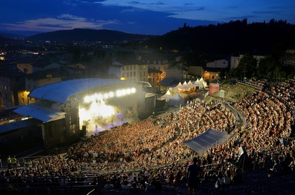 France, Isère (38), Vienne en bordure du Rhône, le théâtre antique aménagé pour recevoir le festival Jazz à Vienne