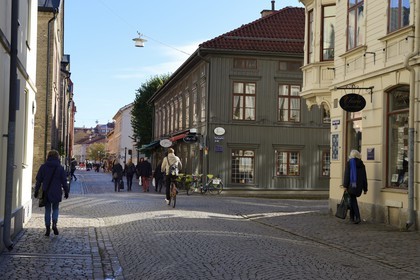 Suède, Västra Götaland, Göteborg (Gothenburg), quartier de Haga, la rue Haga Nygata