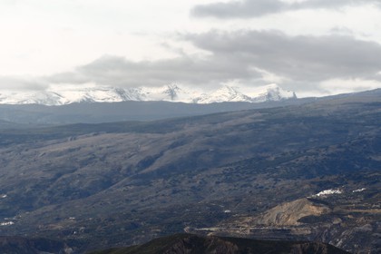 Spain, Andalusia, Almeria Province, Alcolea in the region of the Alpujarras, the Sierra Nevada in the background